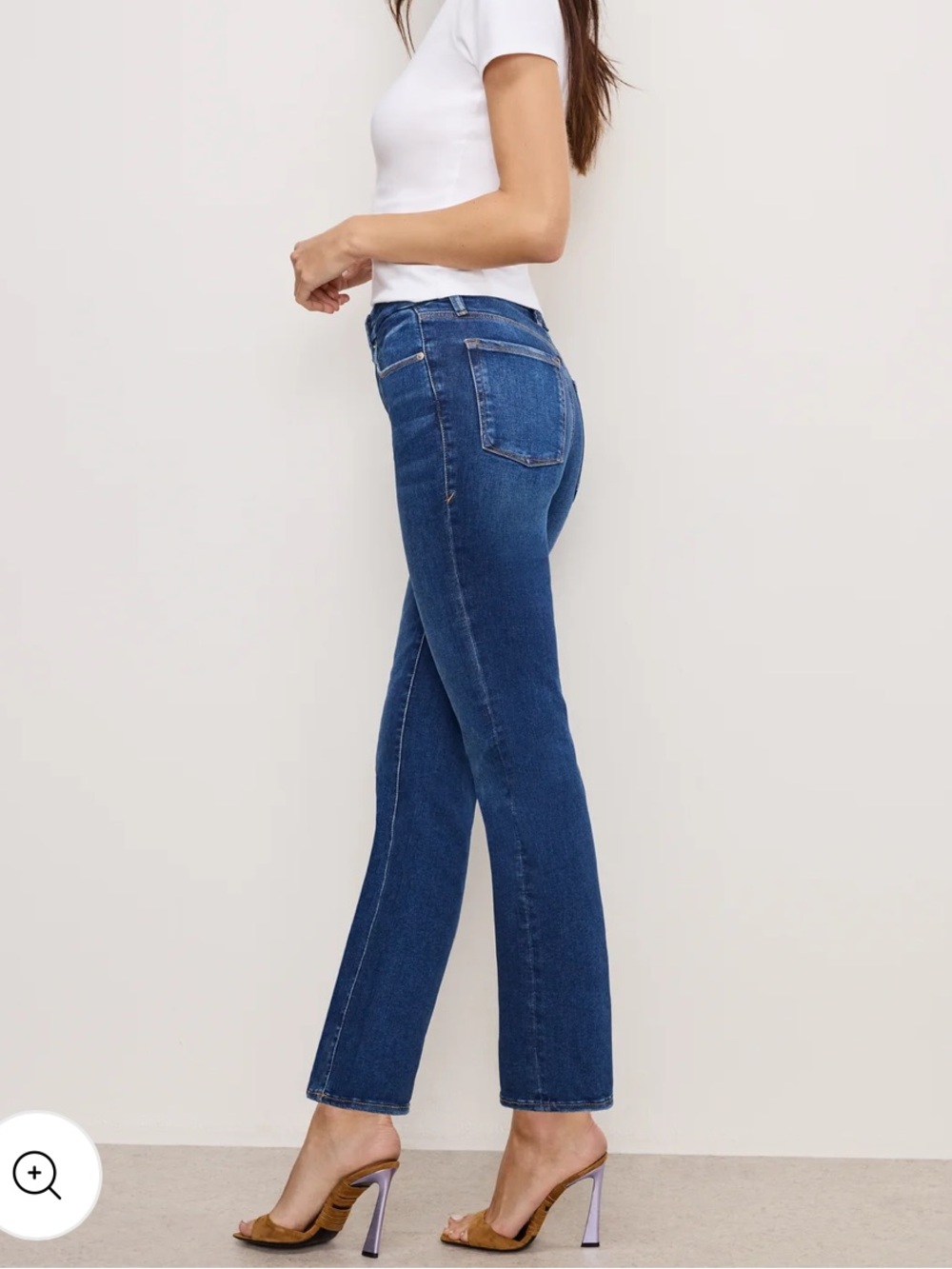 NWT Good American Always Fits Good Legs Straight Jeans Indigo 571 Size 6-12 $159 - Picture 12 of 13